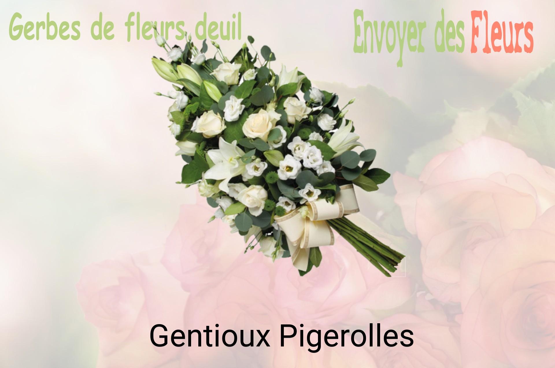 Gerbe de fleurs de deuil livrée à Gentioux-Pigerolles